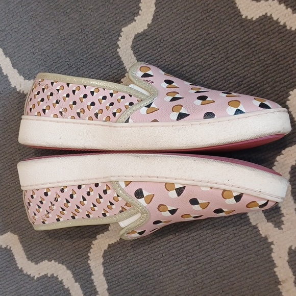 Coach Pink/Blush Heart Slip on Sneakers Women's 7 - Picture 14 of 16
